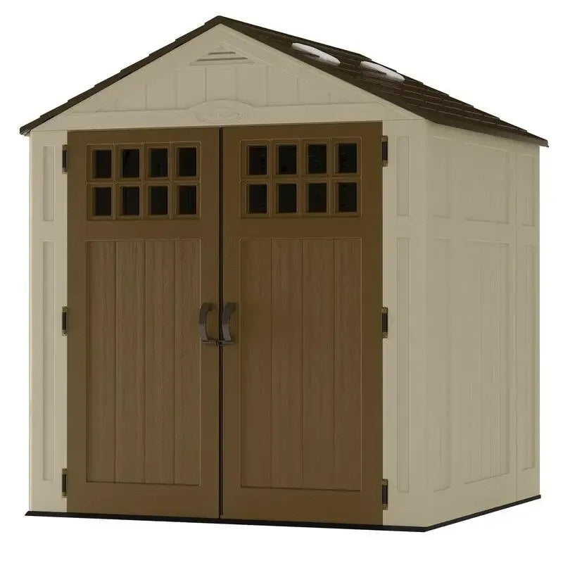 6'3" wide x 5'6" deep resin storage shed