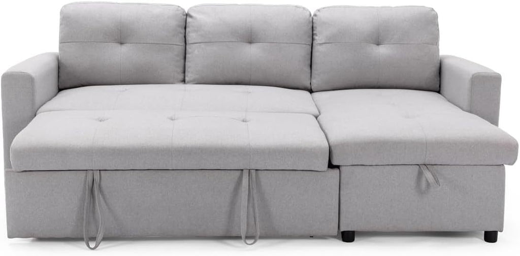 More4Homes NEWPORT FABRIC CORNER LARGE 3 SEATER SOFA BED WITH STORAGE LEFT OR RIGHT SIDE