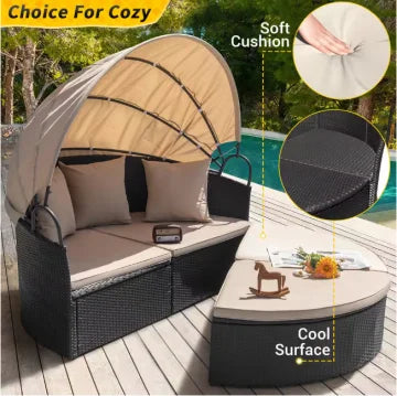 Lounge Muschel Sonneninsel Outdoor wetterfest