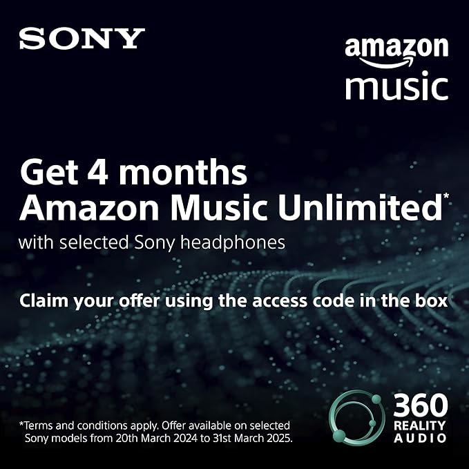 Sony WH-1000XM4 Premium Wireless Noise Cancelling Headphones – 30H Battery, Over-Ear Comfort, Built-in Mic, Alexa & Google Assistant