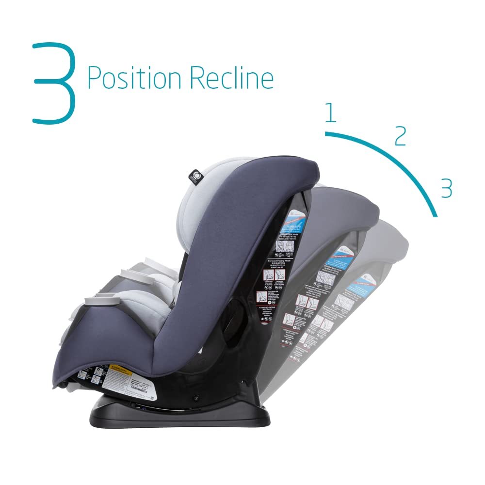 Maxi-Cosi Pria All-in-One Convertible Car Seat, Rear Facing Car Seat for Infants from 4-40 lbs, Forward Facing Car Seat up to 100 lbs in Booster Seat Mode, Midnight Slate