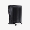 2500W Oil Filled Radiator Heater with 11 Fins - Black