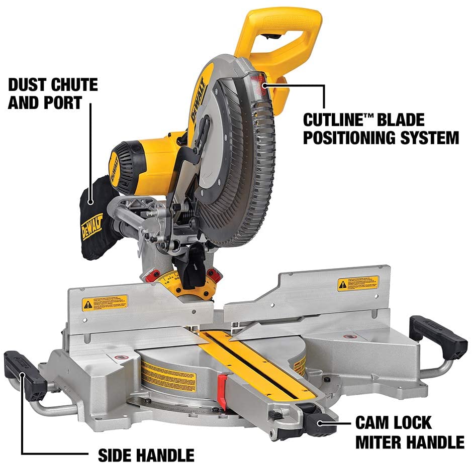 DEWALT DWS780 12" Sliding Compound Miter Saw Plus DWX723-XE 3.8m Extendable Stand Two Piece Bundle