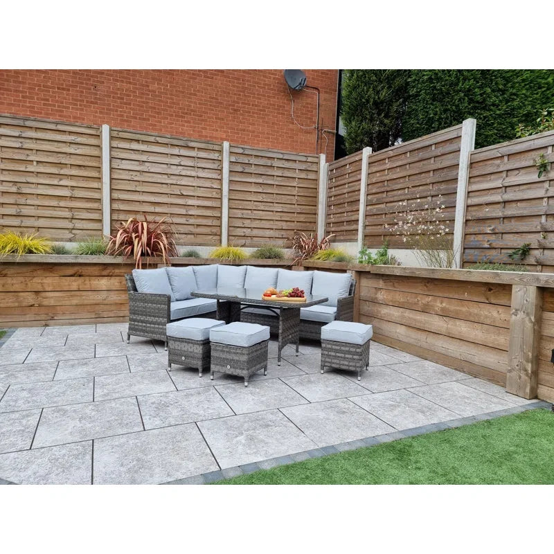 Auberta Wicker 9 - Person Garden Lounge Set