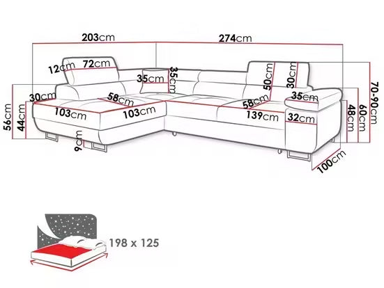 Torezio corner sofa