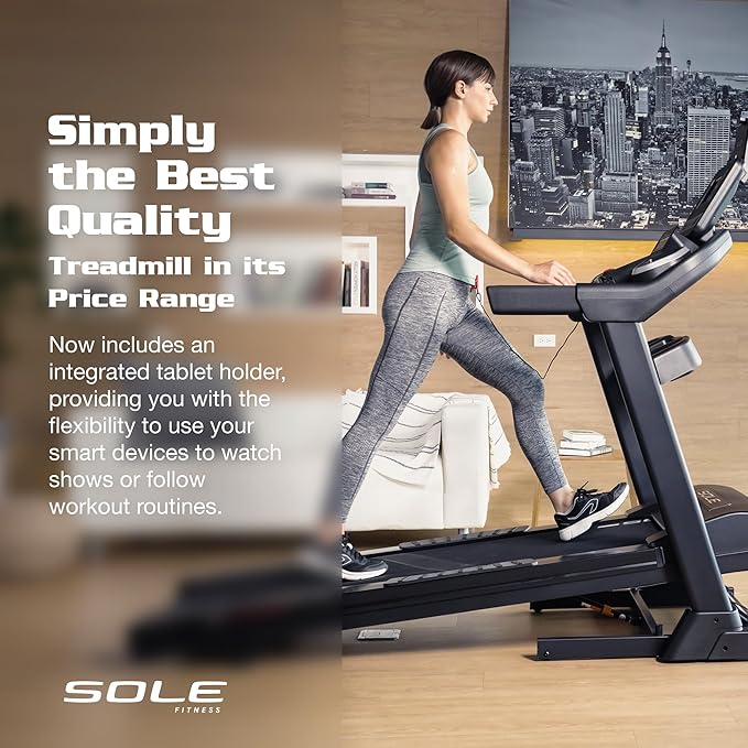 Sole F63 Treadmill – Smart Folding Design, Powerful 3.0HP Motor & Bluetooth Fitness Tracking