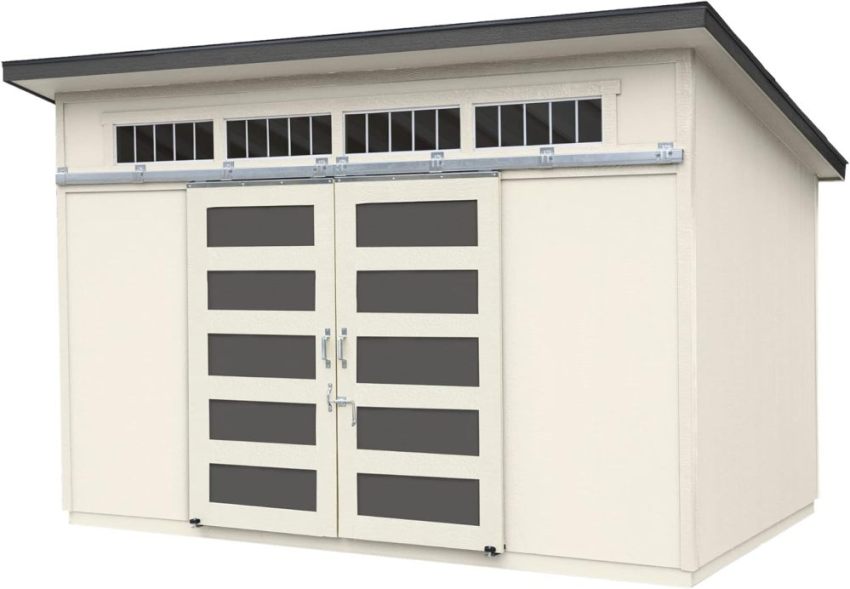 Handy Home Products Palisade 12x8 DIY Wooden Storage Shed (With Floor)