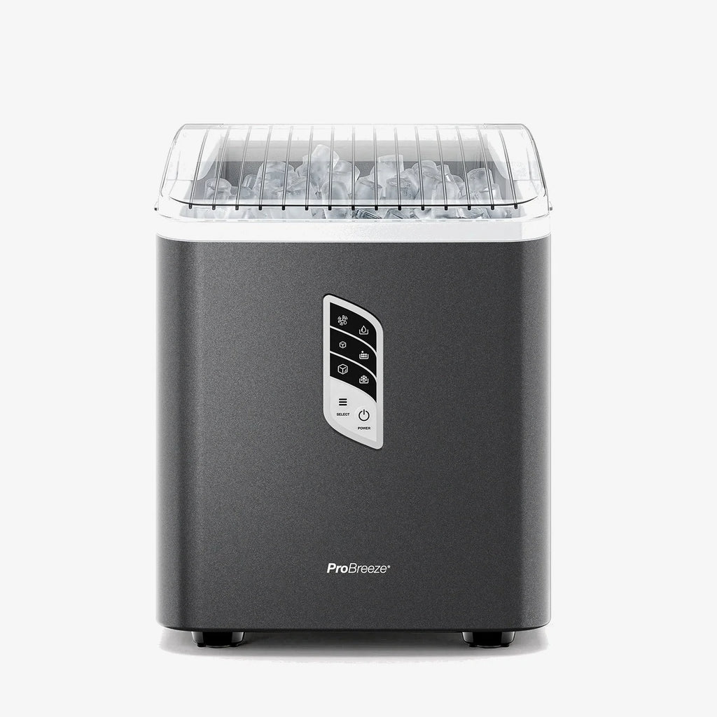 Countertop Ice Cube Maker - 2L Self-Cleaning Machine With 15kg Daily Output - Grey