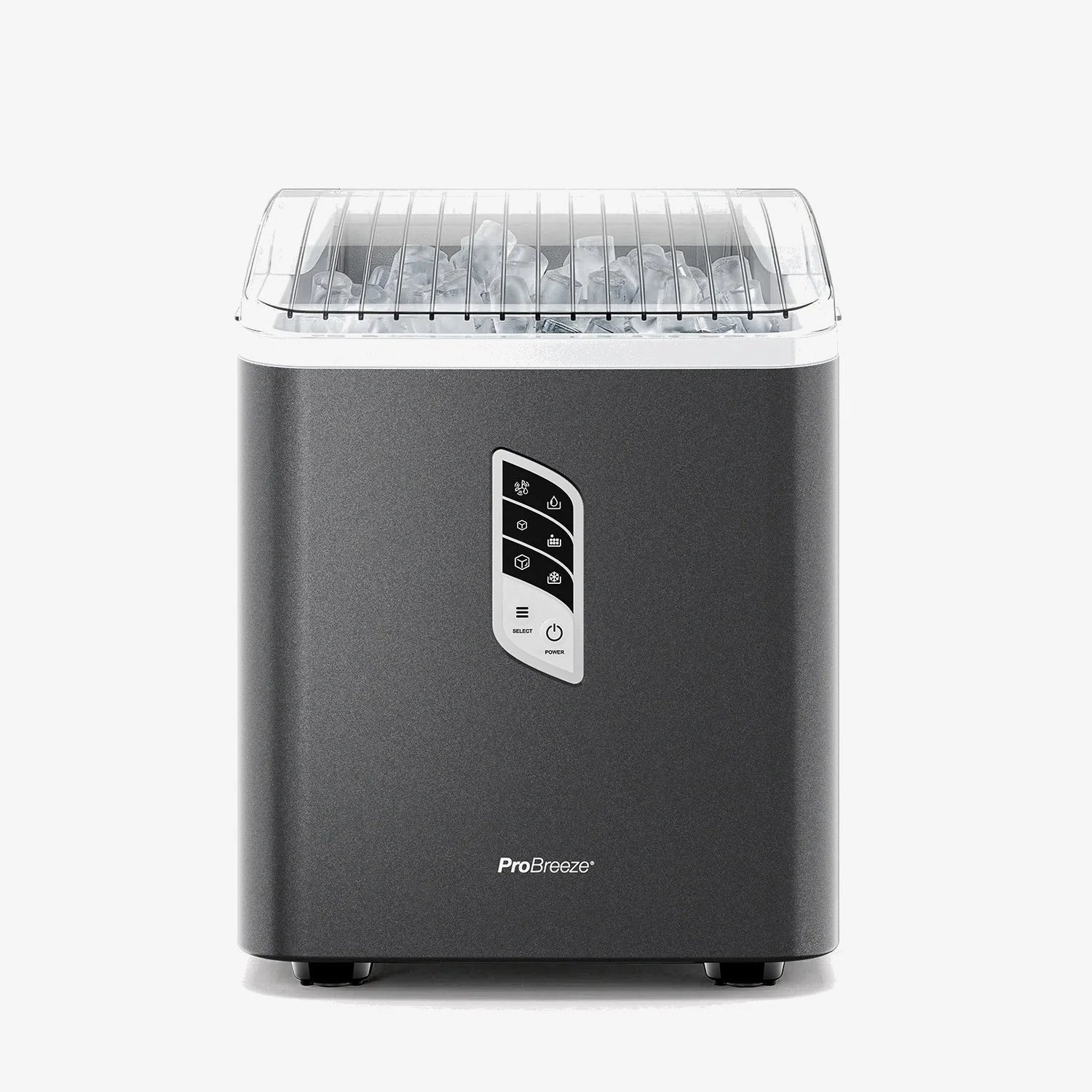 Countertop Ice Cube Maker - 2L Self-Cleaning Machine With 15kg Daily Output - Grey