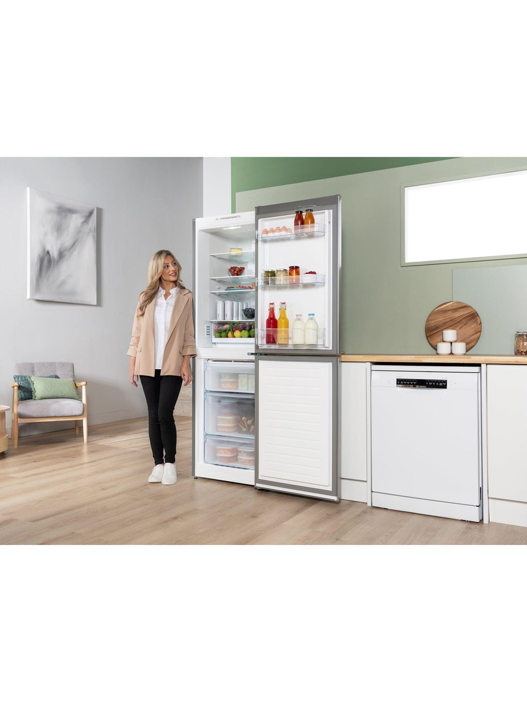 Bosch KGN34NWEAG Freestanding 297L 50/50 No Frost Fridge Freezer
