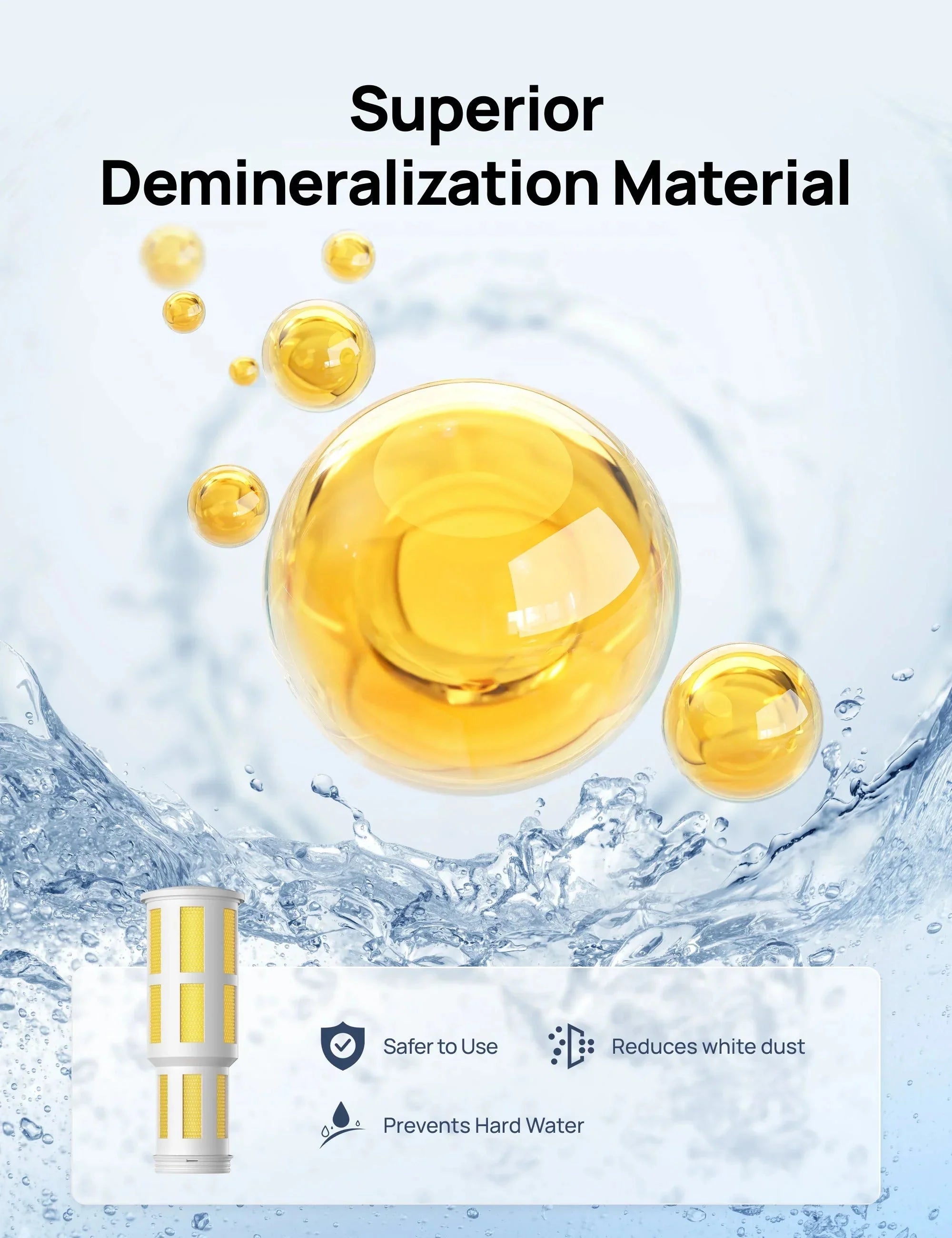 Demineralization Cartridge for Humidifiers - 3 - Pack, Compatible with Dreo Humidifiers 311/311S/524/524S/306/306S/409S/420S/321/312