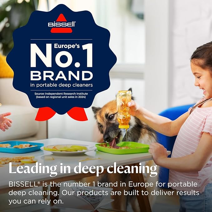 BISSELL SpotClean Pro Portable Carpet & Upholstery Cleaner – 750W Deep Stain Remover for Pets, Spills, Sofa & Car, Large 2.8L Tank (1558E)