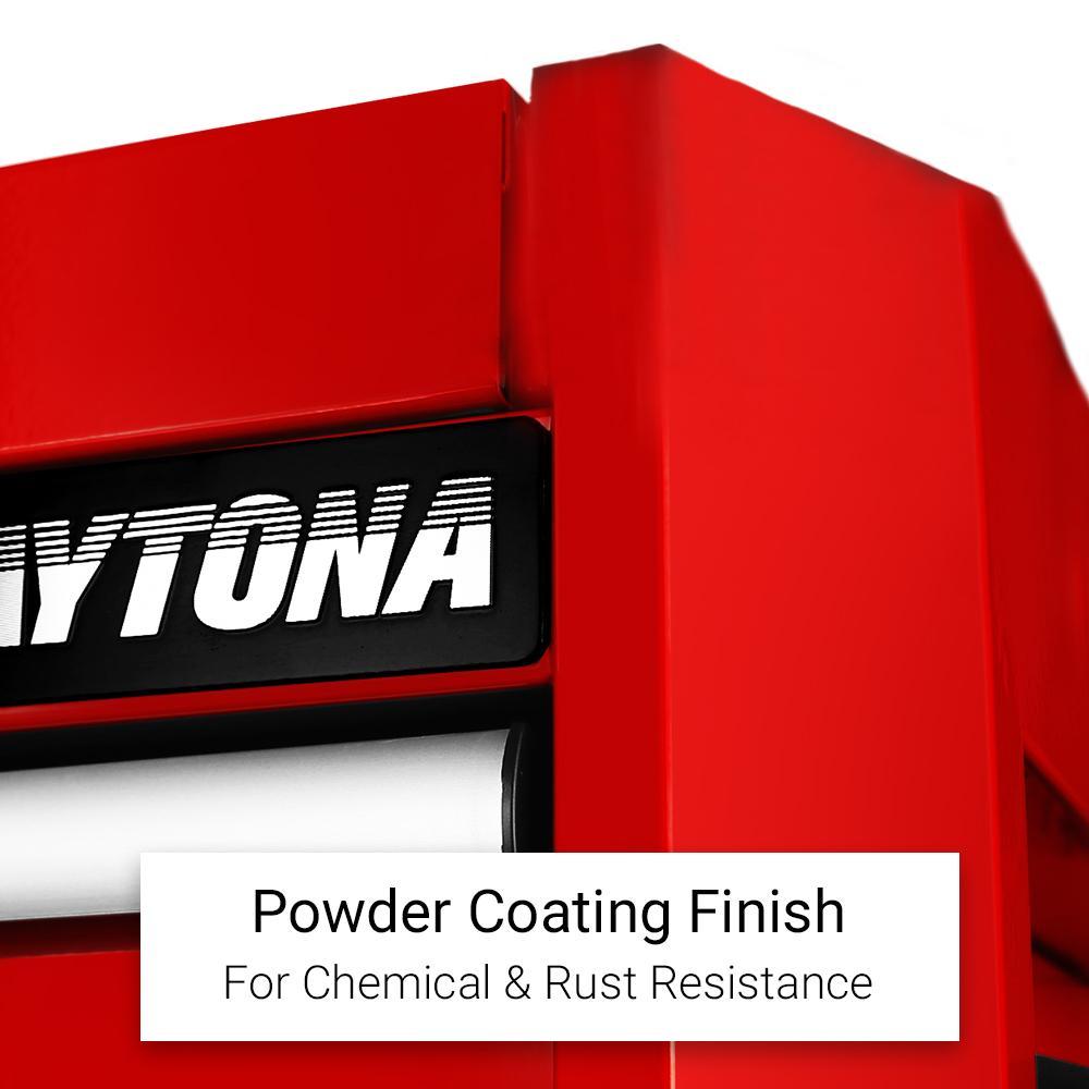 Daytona 655 Piece Mechanical Tool Set with 43" 12 Drawer Red Roller Cabinet