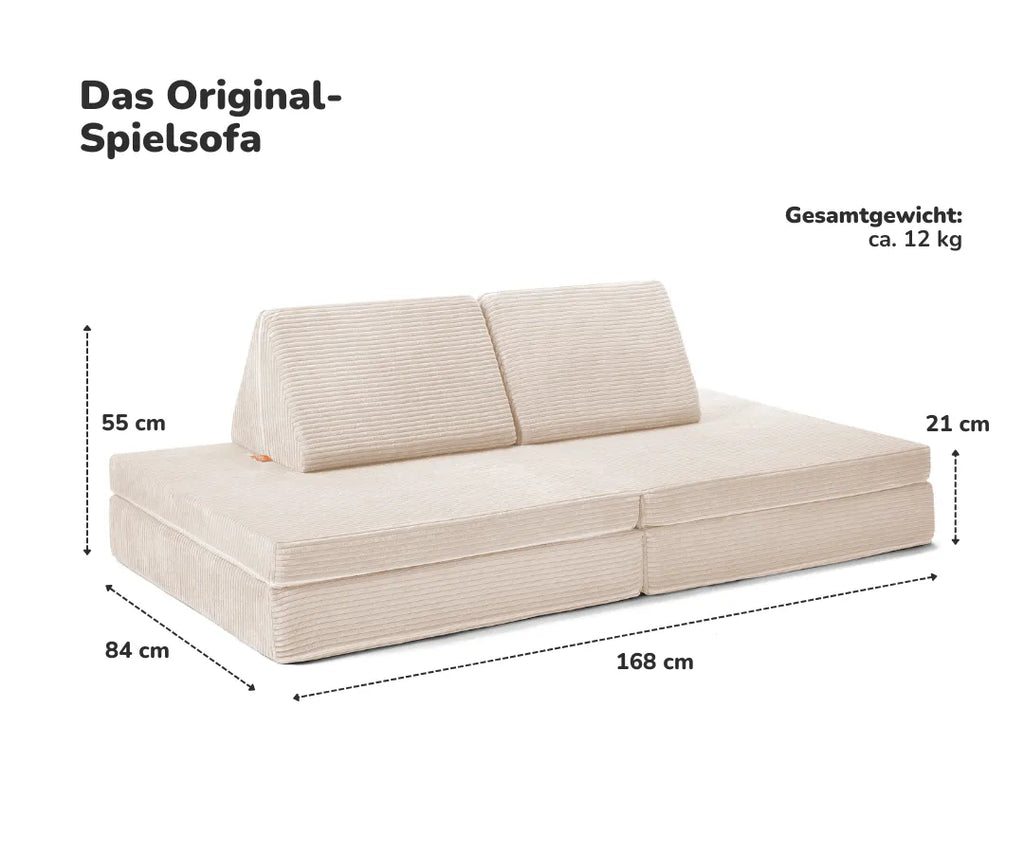 Das gemütliche und kreative Spielsofa für deine Kinder.