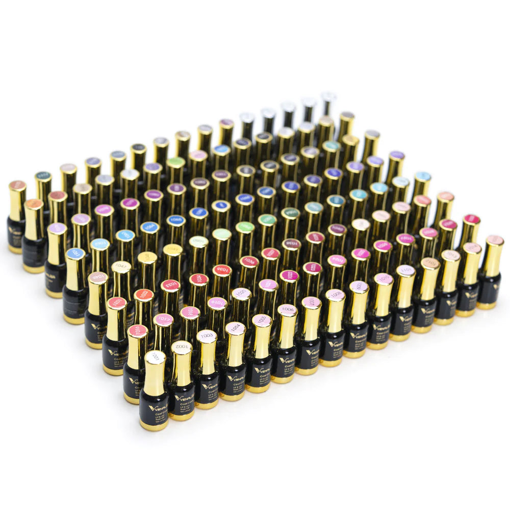 VENALISA 120 Pcs 12ML Gel Nail Polish Set with Base and Top Coat, Gel Polish Kit White Black Pink Blue Colors Soak Off UV LED Nail Gel Polish Sets Nail Art Starter Manicure Salon