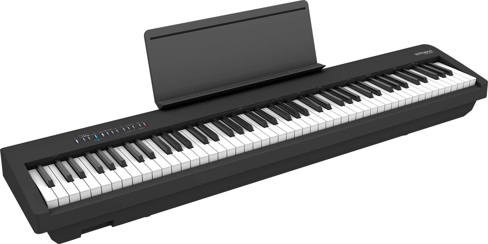 Roland FP-10 Digital Piano - Black Bundle with KSC-FP10 Stand, Bench, Sustain Pedal, Instructional Book, Online Lessons, Instructional DVD, and Austin Bazaar Polishing Cloth