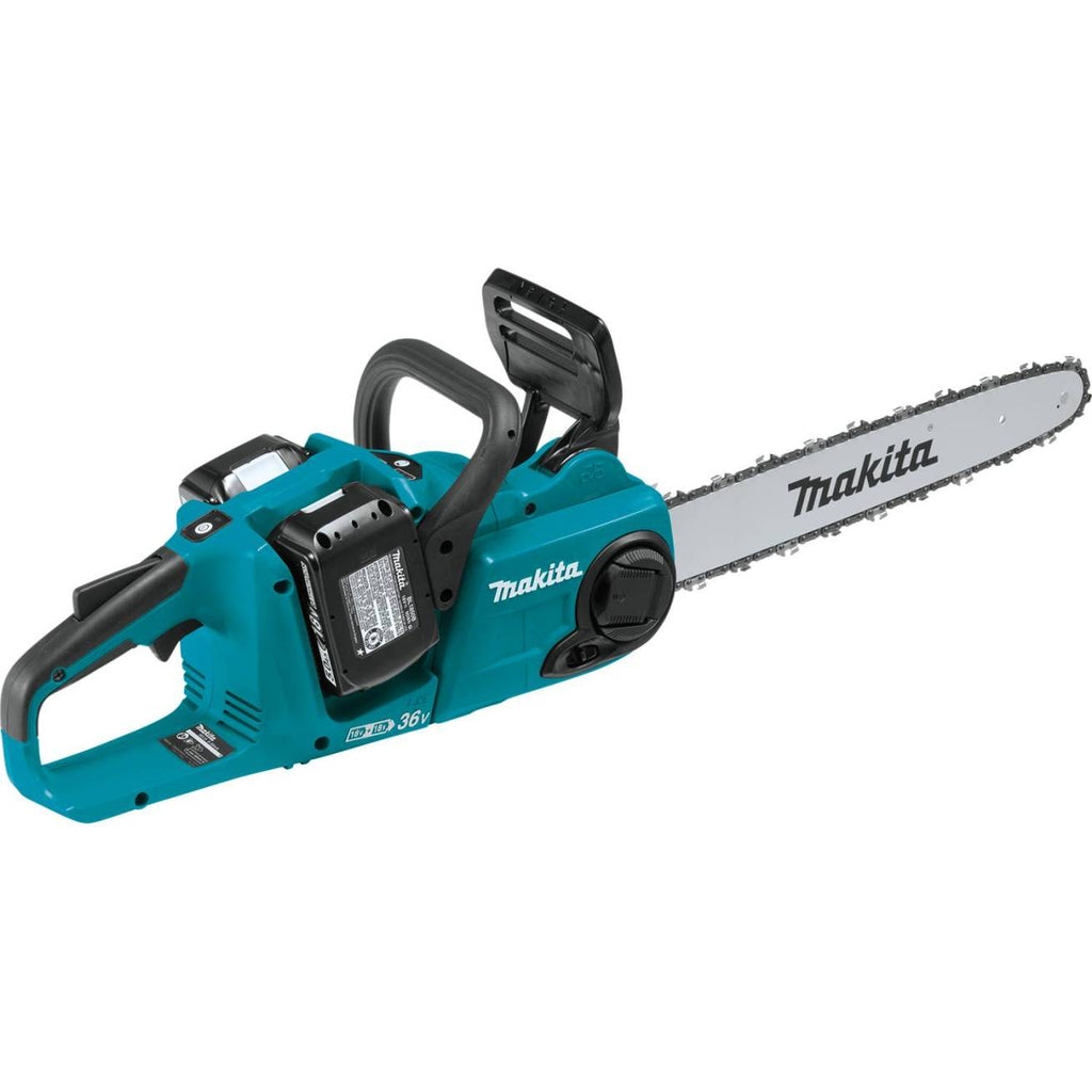 Makita XCU04PT 36V (18V X2) LXT Brushless 16" Chain Saw Kit with 4 Batteries (5.0Ah)