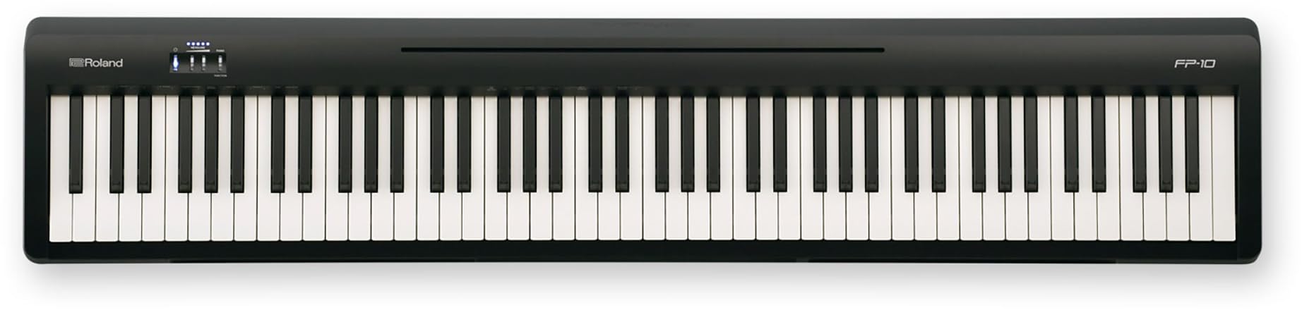 Roland FP-10 Digital Piano - Black Bundle with KSC-FP10 Stand, Bench, Sustain Pedal, Instructional Book, Online Lessons, Instructional DVD, and Austin Bazaar Polishing Cloth