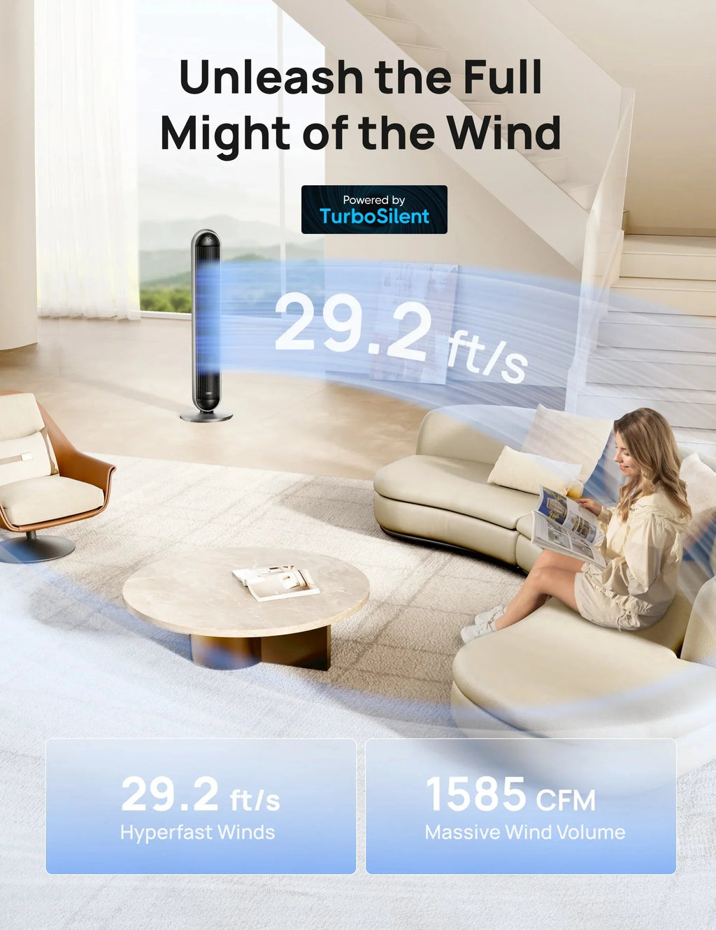 2-in-1 Tower Fan & Heater 706