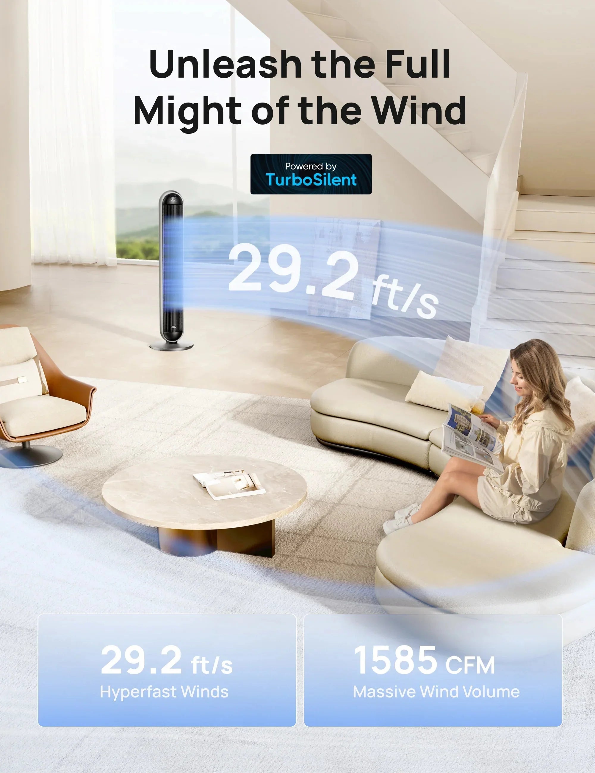 2-in-1 Tower Fan & Heater 706