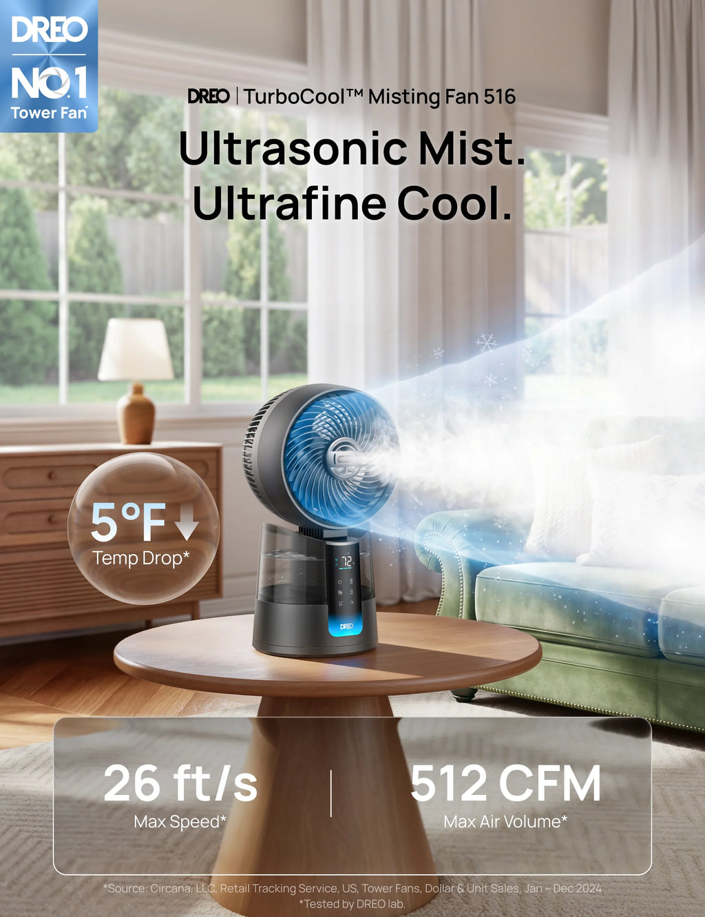 TurboCool™ Misting Fan 516