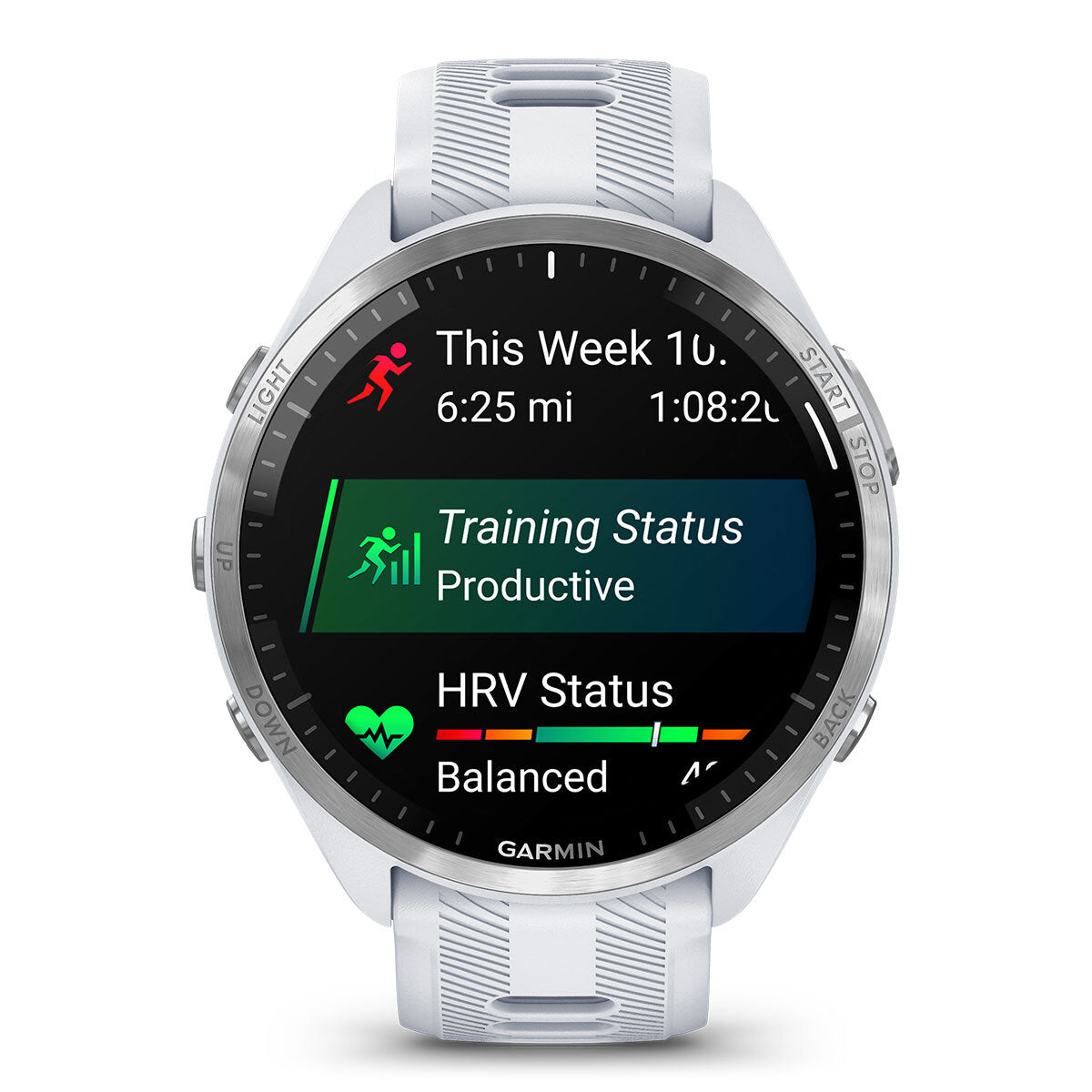 Garmin Forerunner® 965 Running Smartwatch, Colorful AMOLED Display, Training Metrics and Recovery Insights, Black and Powder Gray, 010-02809-00