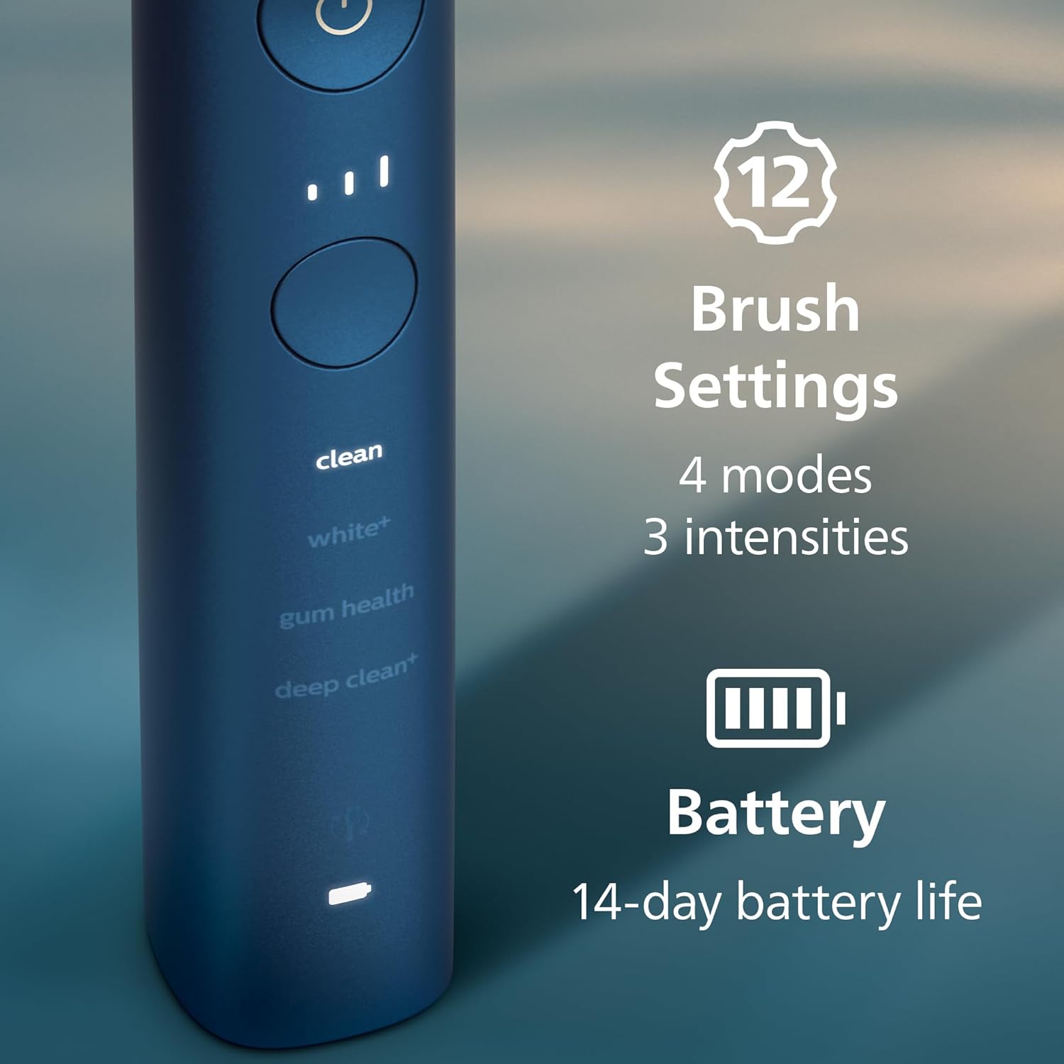 Philips Sonicare DiamondClean 9000 Electric Toothbrush – Smart Sonic Whitening, App Coaching, 4 Modes & 3 Intensities, Aquamarine