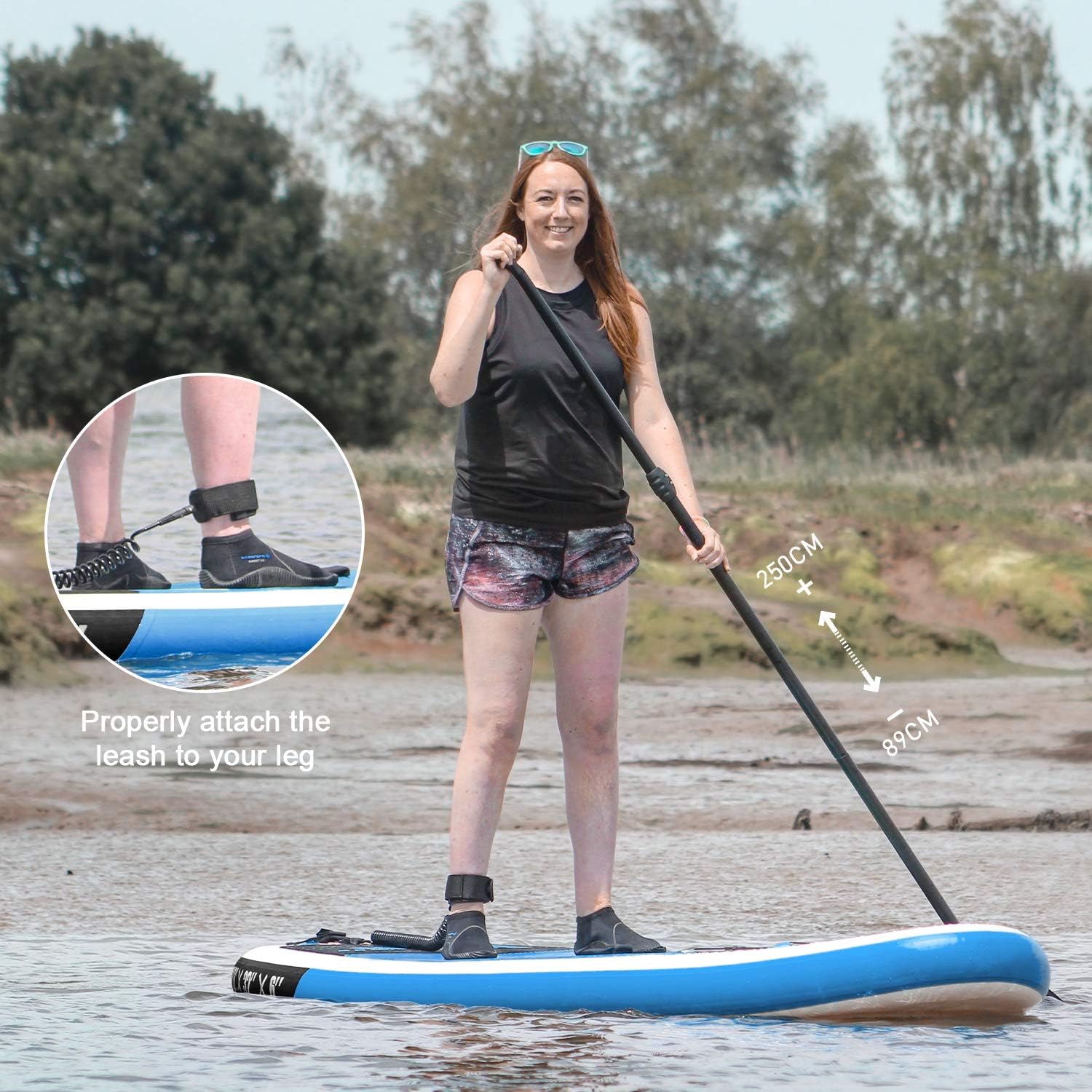 Goosehill Inflatable Stand Up Paddle Board, Premium SUP Package, 10' Long 32" Wide 6" Thick, Patterns Open for Customization