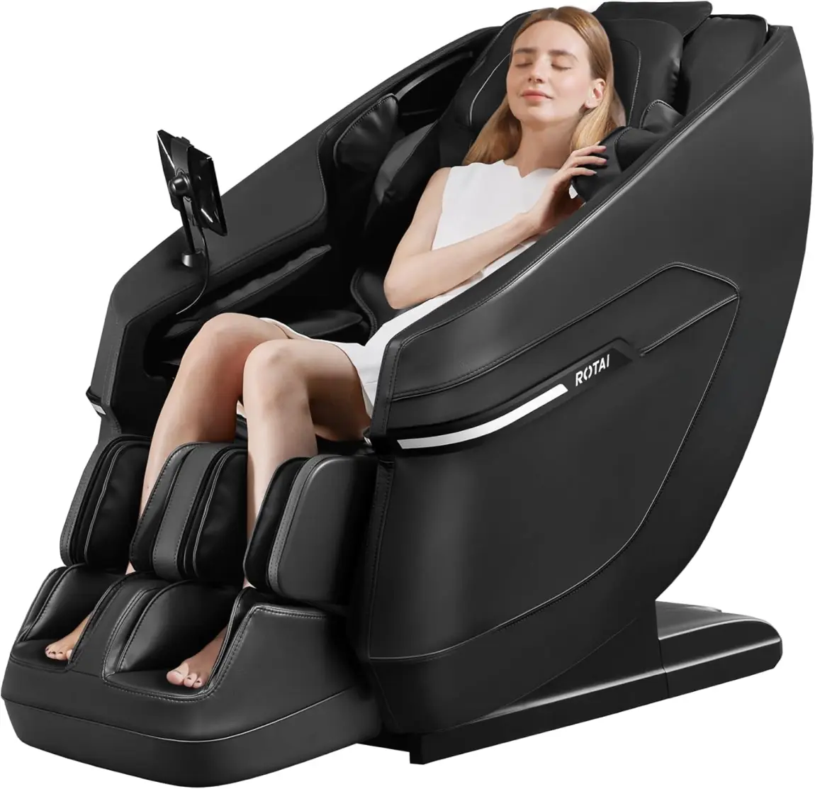 ROTAI Massage Chair. Full Body Zero Gravity SL Track Shiatsu Massage Chair with Heating. Bluetooth. Foot Roller. Calf Kneading Massage