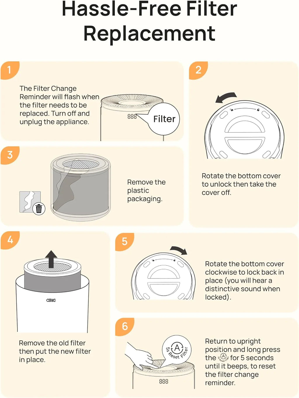 Air Purifier 3-in-1 HEPA Pro Filter For 539AS/530S Silver/Black/Starlight