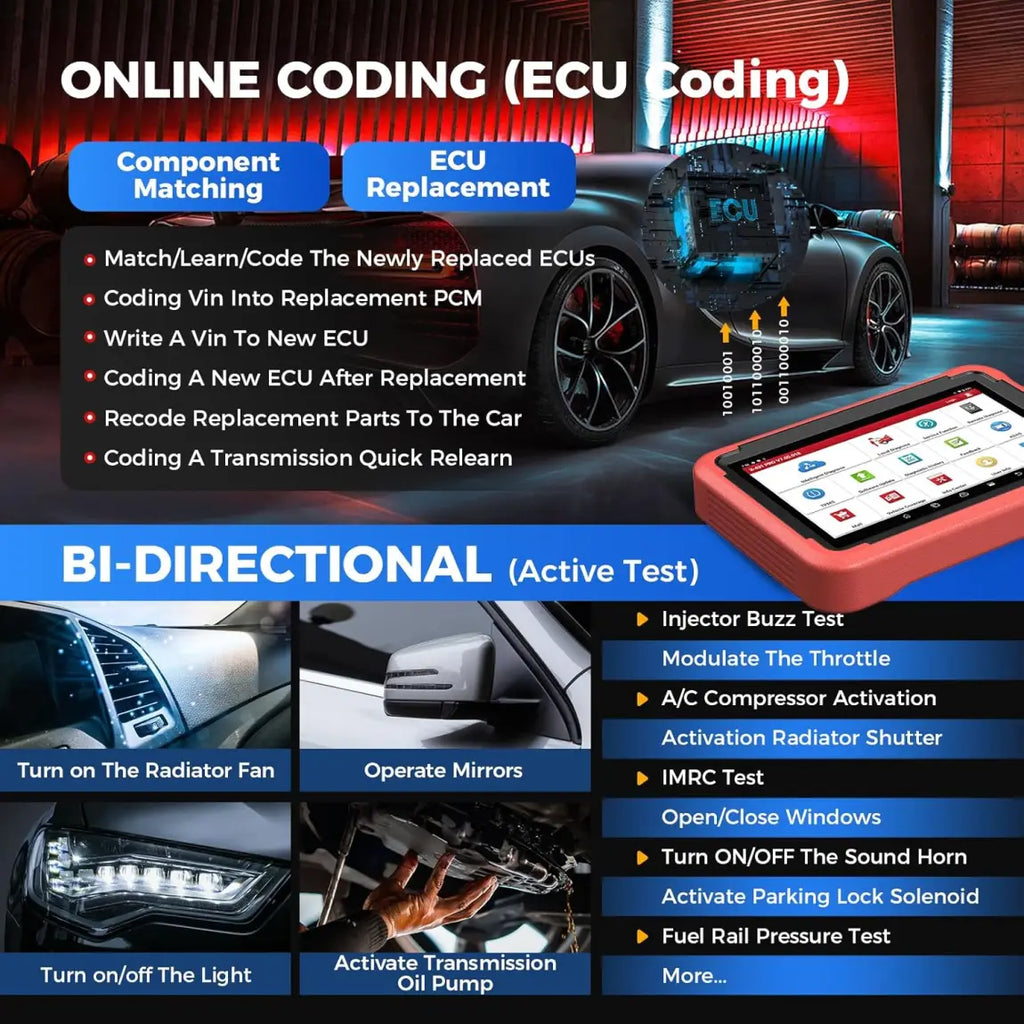 Launch X431 V+ 5.0 Scan Tool with CANFD 2025 Connector, 37 Reset and OE Level Diagnostics