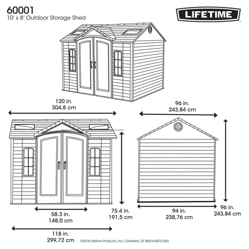 10 ft. x 8 ft. Resin Shed