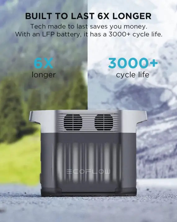 EF ECOFLOW DELTA 2 Solar Generator with 2x220W Portable Solar Panels, 1024Wh LFP Battery, Fast Charging, is a home backup power station, a portable power station for camping and RVs