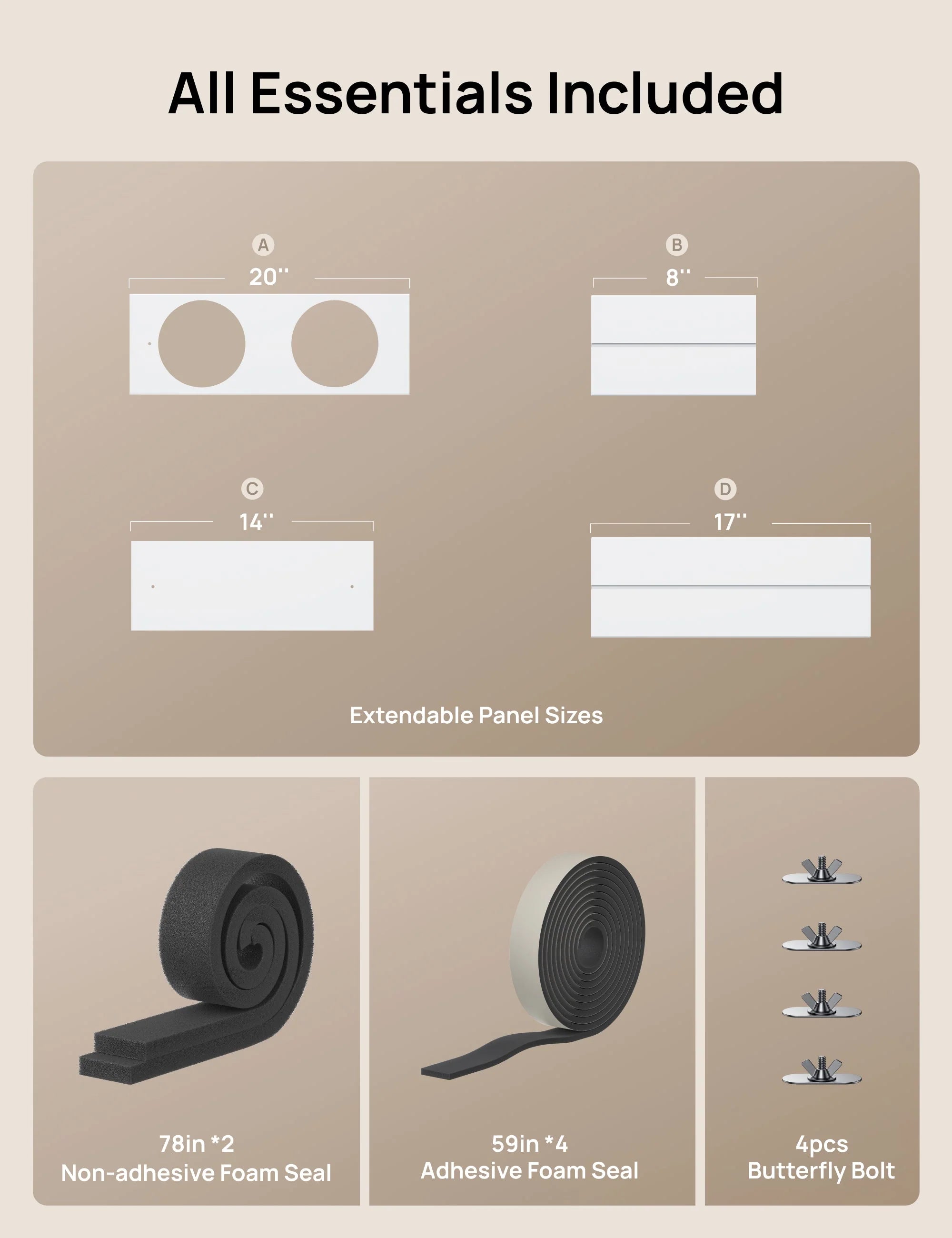 Portable Air Conditioner Dual Hose Kit (AC515S, AC516S, AC740S)