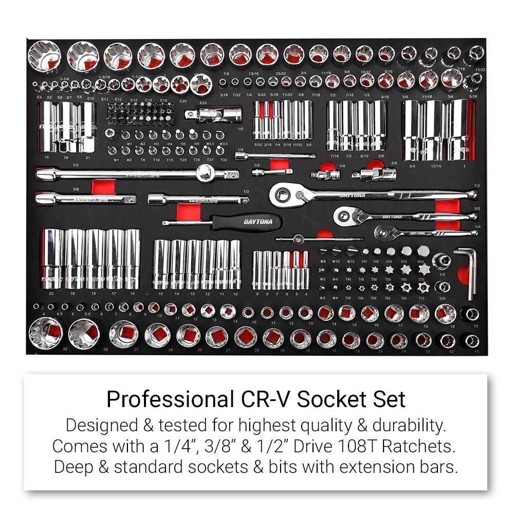 Bahco 680 Piece Professional Mechanical Tool Set with 12 Drawer Heavy-Duty Wheeled Tool Chest