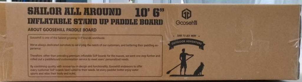 Goosehill Inflatable Stand Up Paddle Board, Premium SUP Package, 10' Long 32" Wide 6" Thick, Patterns Open for Customization
