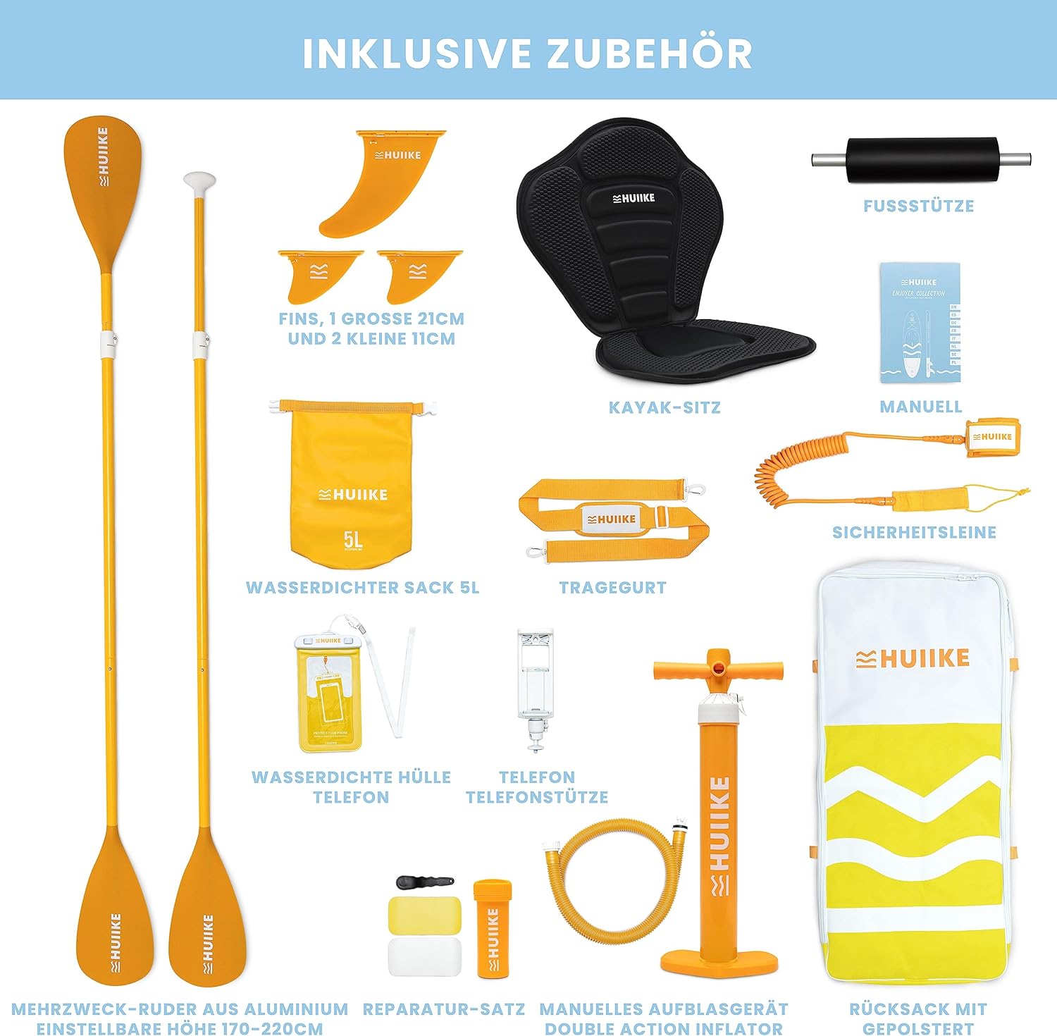 Stand Up Paddling Board High Quality Accessories - HUIIKE