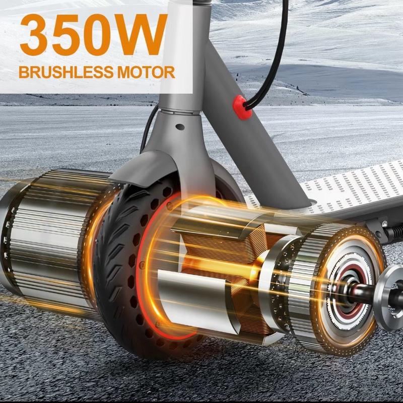 Ladped LP60 Electric Scooter - 16 MPH Max Speed 8.5" Honeycomb Solid Tires 350W Motor 12 Miles Range Foldable Commuter Scooter with Dual Braking System & App Control