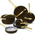 Caraway Deluxe Non-stick Ceramic Cookware Set (16 Piece) Pots, Frying Pans, Lids and Kitchen Storage - PFAS & PFOA Free - Oven Safe Pan Set & Compatible with All Stovetops
