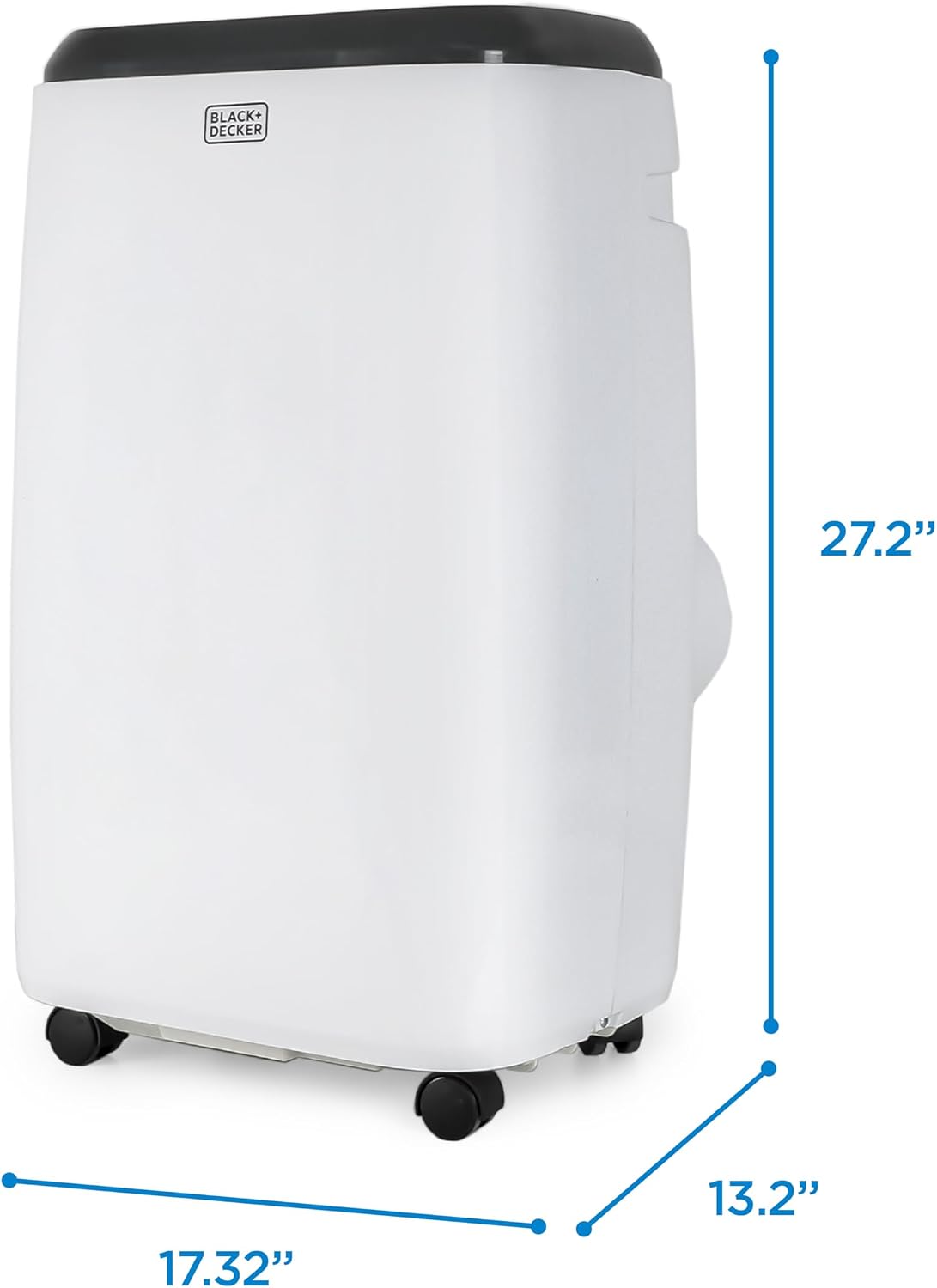 BLACK+DECKER Portable Air Conditioner. 8.000 BTU for Rooms Up To 350 Sq. Ft.. Portable AC with Full Function Remote Control & Window Kit.