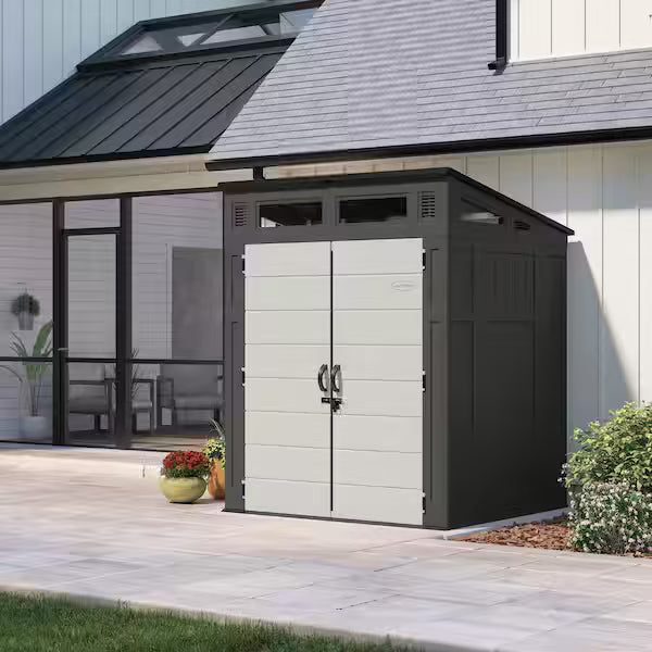 Modernist&reg; 8 ft. x 7 ft. Dual Barn Door Storage Shed