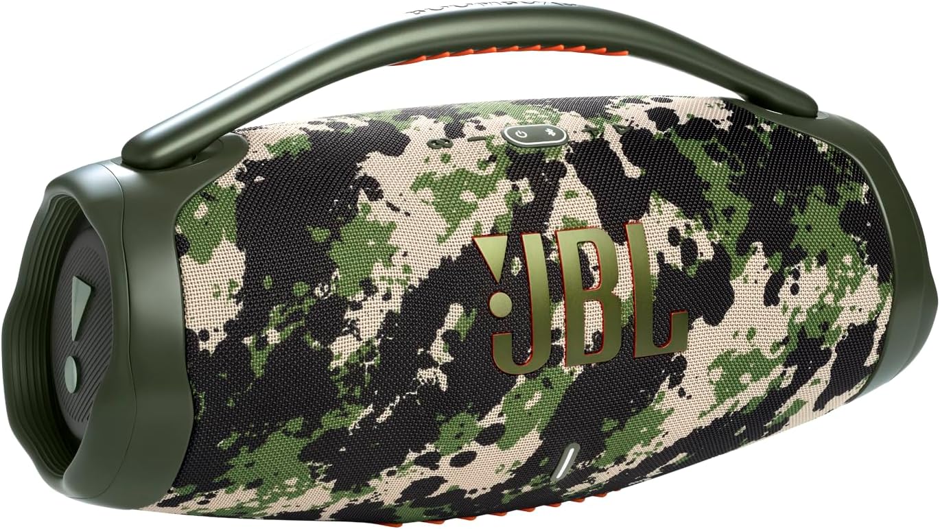 JBL Boombox 3 Black Portable Bluetooth Speaker with Massive Sound, Deepest Bass, IPX7 Waterproof, 24H Playtime, PartyBoost