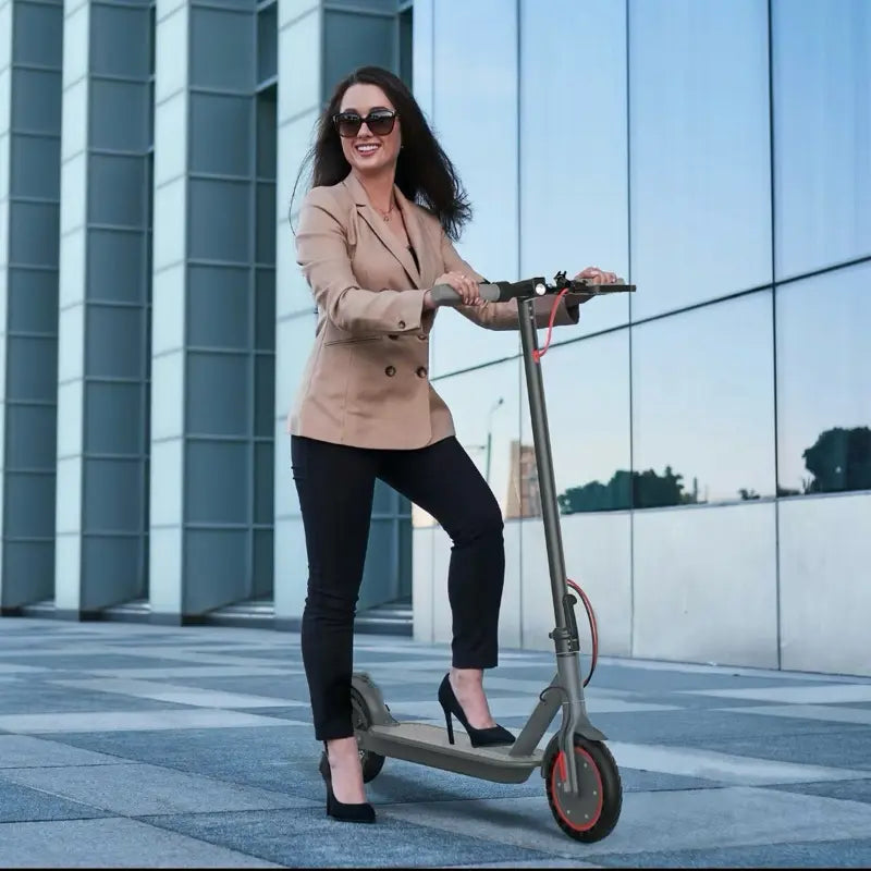 Ladped LP60 Electric Scooter - 16 MPH Max Speed 8.5" Honeycomb Solid Tires 350W Motor 12 Miles Range Foldable Commuter Scooter with Dual Braking System & App Control
