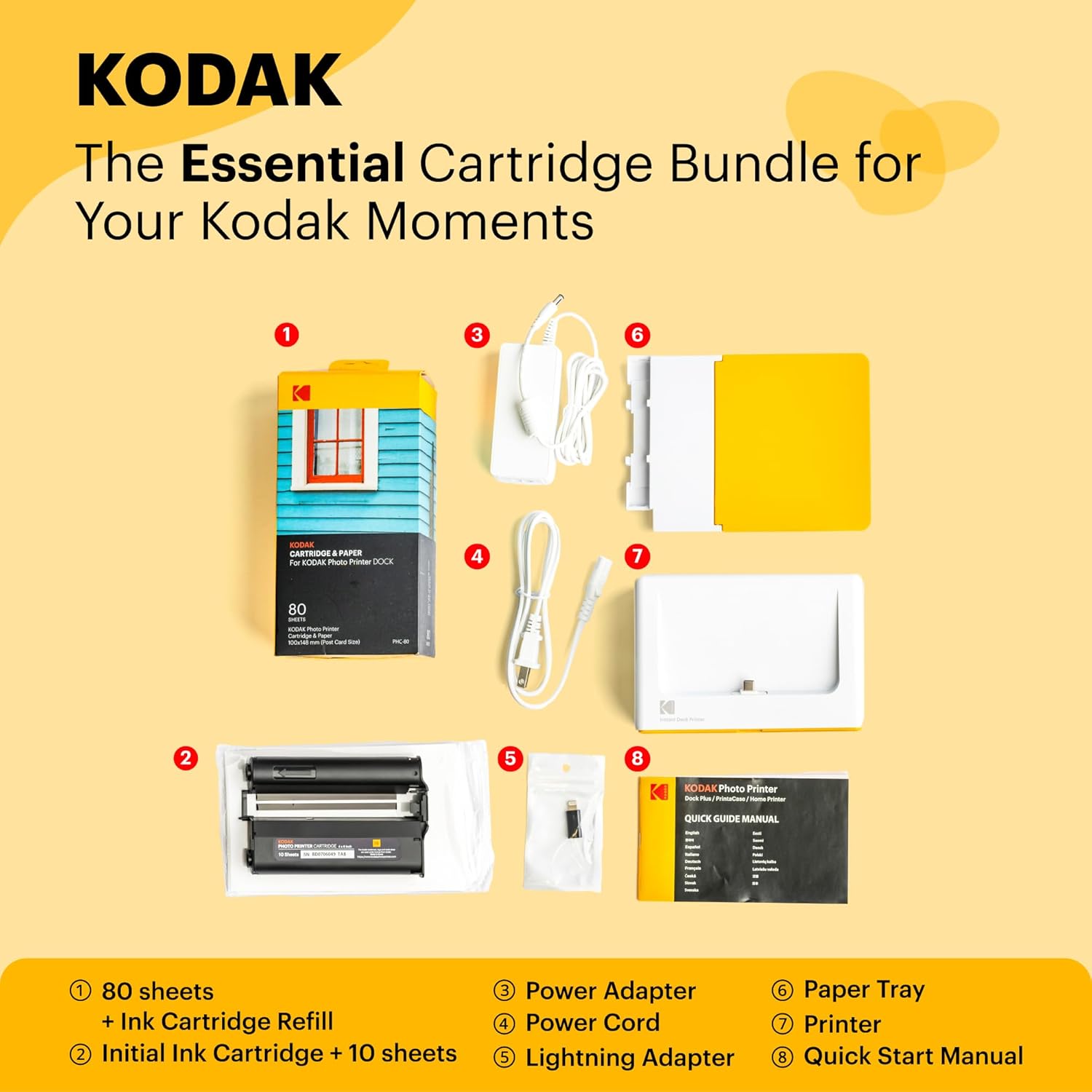 Instant photo printer (4x6 inches) + 90 gift packs