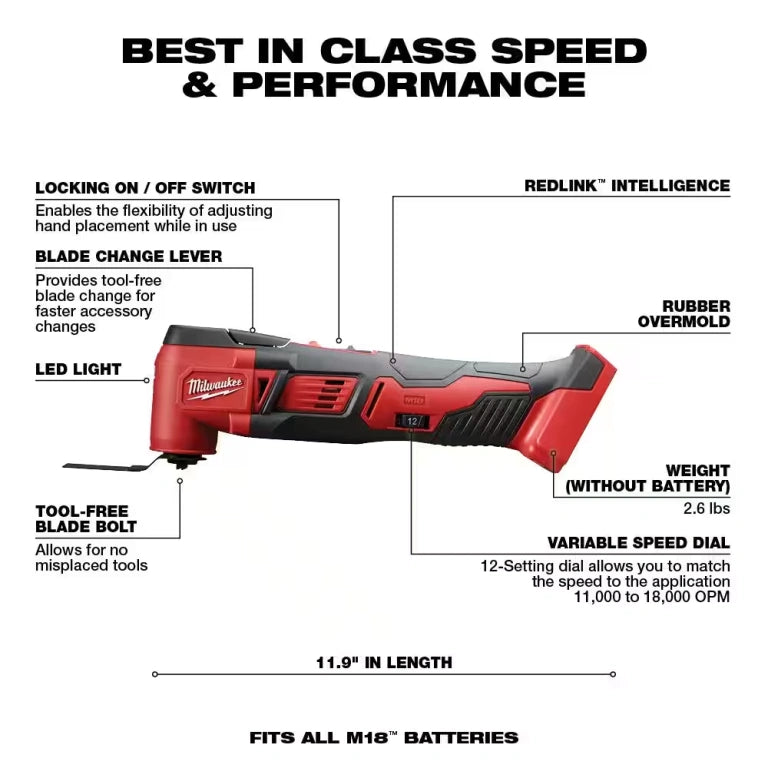 Milwaukee M18 18V Cordless Power Tool Combo Kit – Brushless Set with RedLithium Batteries & Charger (7–25 Piece Options)