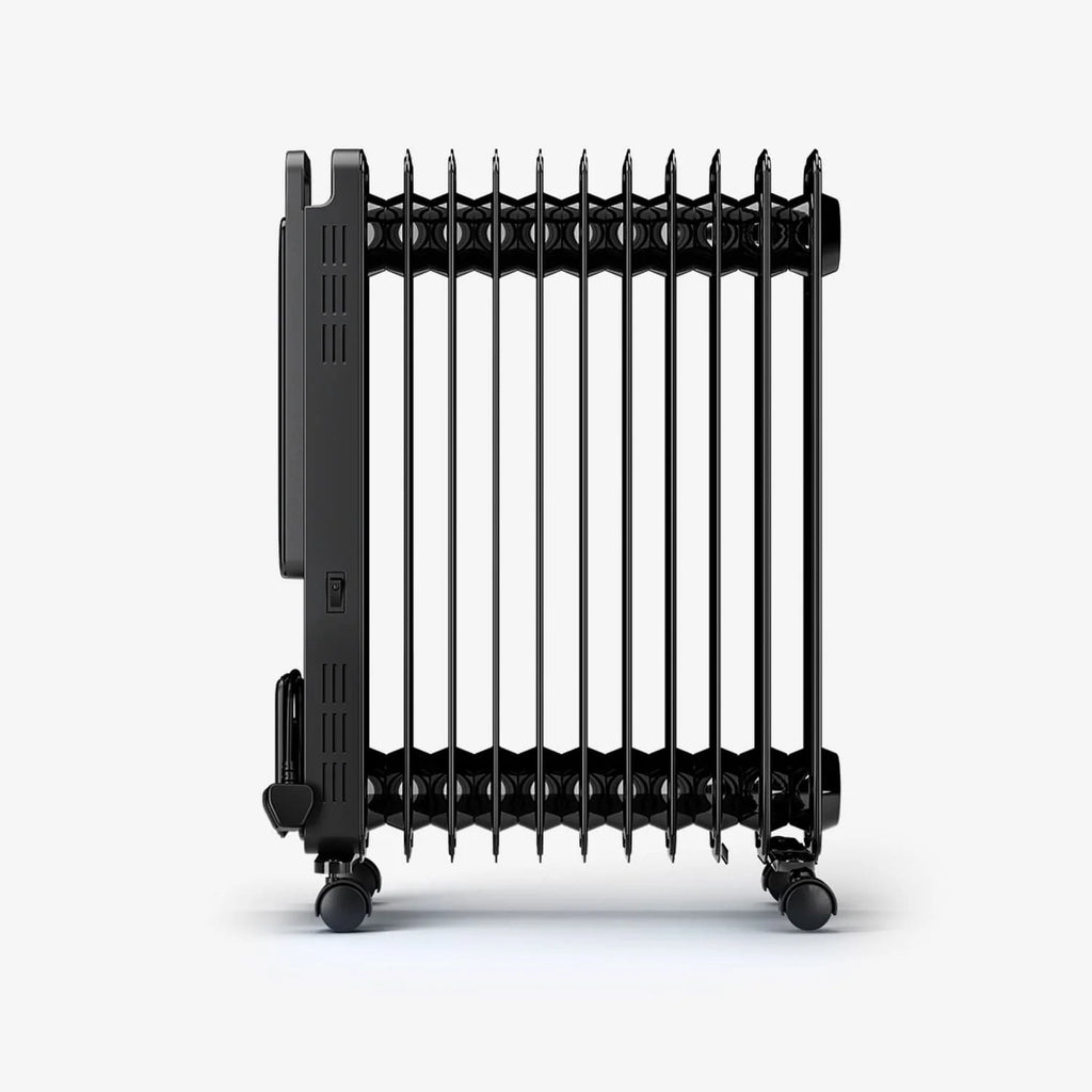 OmniWarm 2500W Oil Filled 11 Fins Eco Radiator Heater With Digital Display - Black