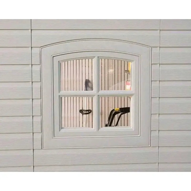 8' wide x 15' deep plastic storage shed