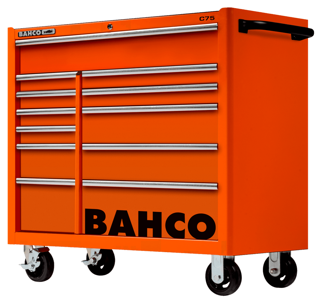Bahco 680 Piece Professional Mechanical Tool Set with 12 Drawer Heavy-Duty Wheeled Tool Chest