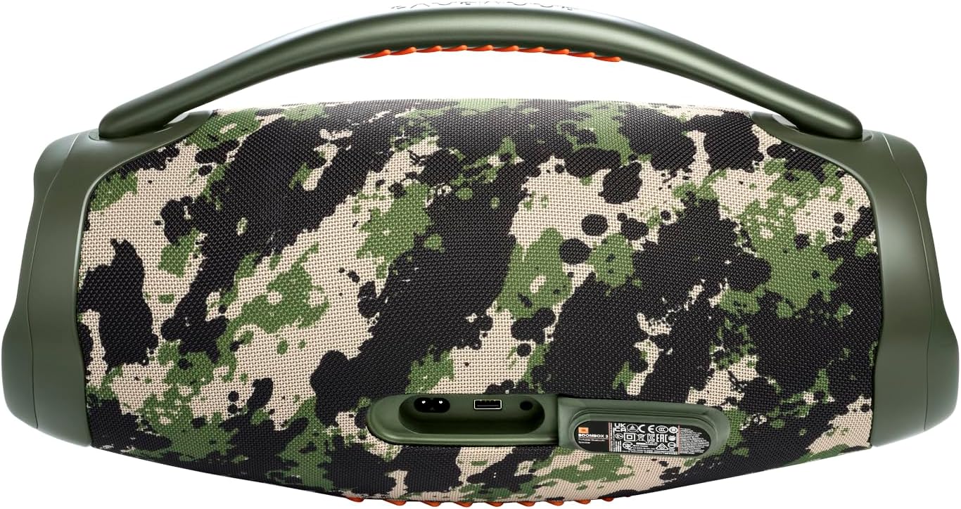 JBL Boombox 3 Black Portable Bluetooth Speaker with Massive Sound, Deepest Bass, IPX7 Waterproof, 24H Playtime, PartyBoost