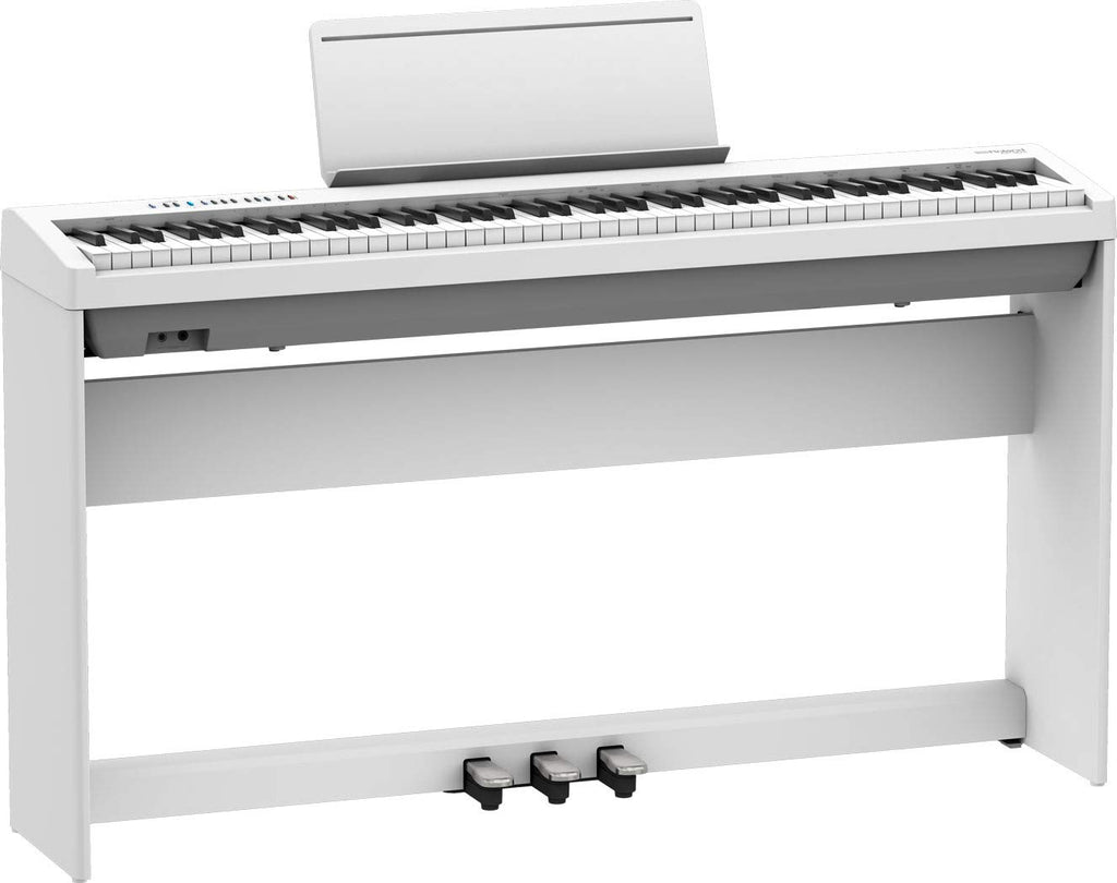 Roland FP-10 Digital Piano - Black Bundle with KSC-FP10 Stand, Bench, Sustain Pedal, Instructional Book, Online Lessons, Instructional DVD, and Austin Bazaar Polishing Cloth